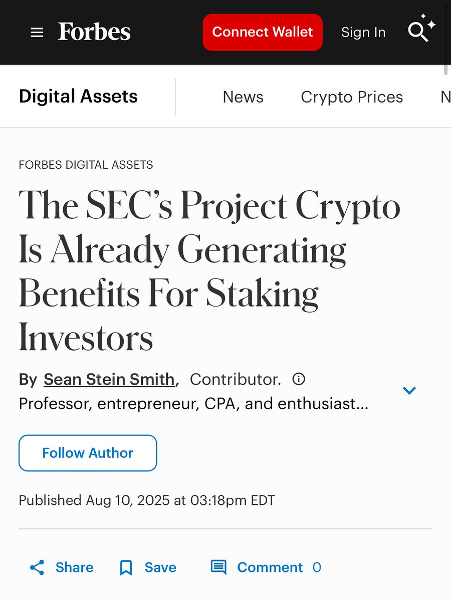 Dr Sean Stein Smith (@seansteinsmith) on Twitter photo In my latest <a href="/ForbesCrypto/">Forbes Crypto</a> piece I break down what ‘Project Crypto’ is already delivering for crypto investors - check it out below!
forbes.com/sites/digital-… In my latest <a href="/ForbesCrypto/">Forbes Crypto</a> piece I break down what ‘Project Crypto’ is already delivering for crypto investors - check it out below!
forbes.com/sites/digital-…