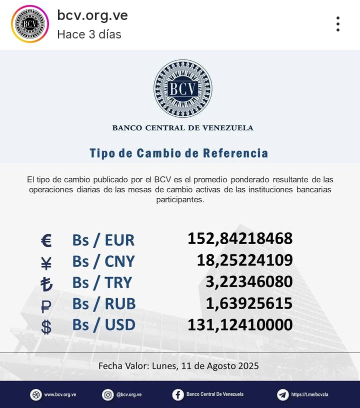 Señores 
<a href="/BCV_ORG_VE/">Banco Central de Venezuela</a> 

Respetados señores.

En ese rango €~$ está la realidad. 

¿Solo falta autorizar masivamente las casas de cambio?