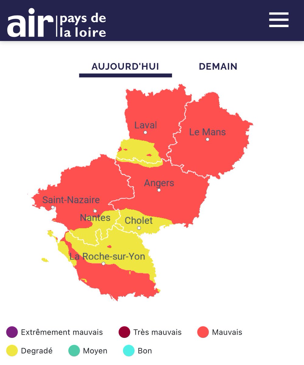 Romain Laveau 🇪🇺🌻 (@romainlaveau) on Twitter photo Cette nouvelle #canicule rime encore avec pic de #pollution de l’#air.
Mettre en place +de prévention et la #gratuité des transports en commun pour réduire la circulation durant ces pics est une mesure de #santé publique <a href="/ChristopheBechu/">Christophe Béchu</a> <a href="/AngersMetropole/">Angers Loire Métropole</a>
#Angers <a href="/courrierouest/">Le Courrier de l'Ouest</a> Cette nouvelle #canicule rime encore avec pic de #pollution de l’#air.
Mettre en place +de prévention et la #gratuité des transports en commun pour réduire la circulation durant ces pics est une mesure de #santé publique <a href="/ChristopheBechu/">Christophe Béchu</a> <a href="/AngersMetropole/">Angers Loire Métropole</a>
#Angers <a href="/courrierouest/">Le Courrier de l'Ouest</a>