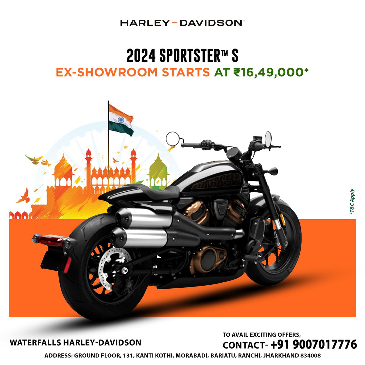 HarleyRanchi's tweet image. Born for Performance. Styled for the Bold.
The 2024 Sportster™ S is a modern legend with cutting-edge performance.
Ex-showroom starts at ₹16,49,000

📍 Book your ride at Waterfalls Harley-Davidson.
📞 Call: +91 9007017776

#SportsterS #PerformanceCruiser #StreetPerformance