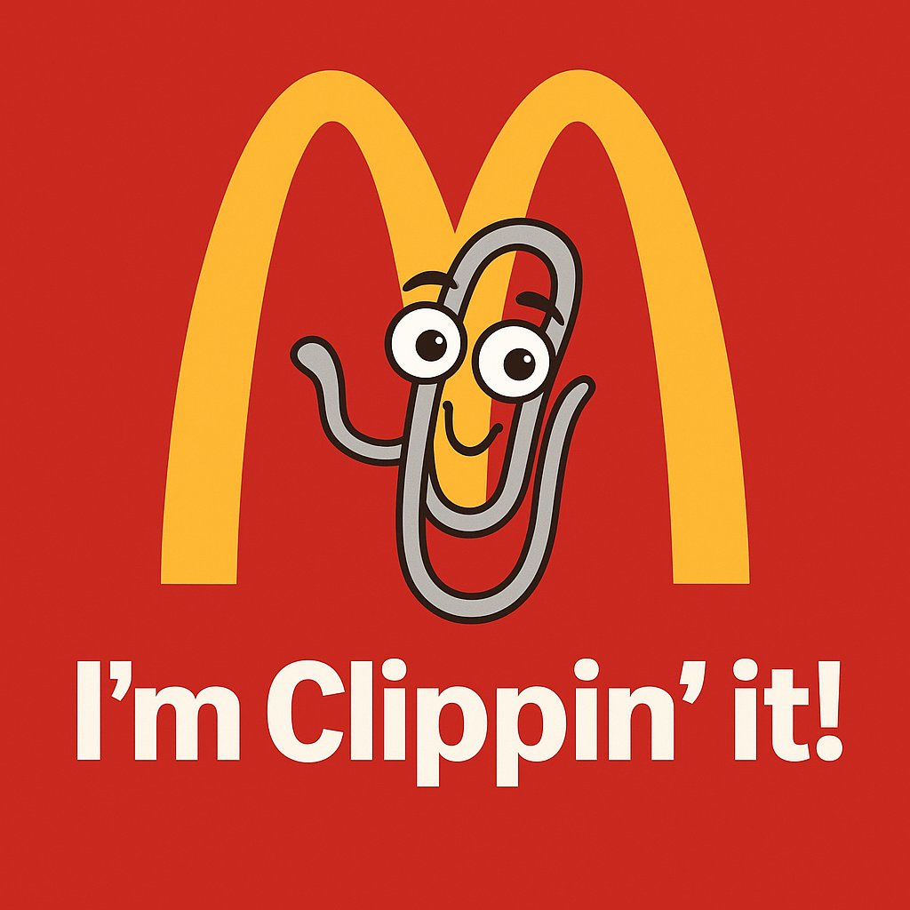 ClippyVirtuals's tweet photo. 🎵 ba da ba ba ba 🎵 “I’m… Clippin’ it!” 📎🍟 https://t.co/YrdZFZy7v0