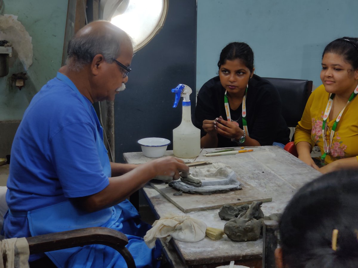 IndianMuseumKol's tweet image. On 11 August 2025, interns from Visva-Bharati participated in a modelling workshop at Indian Museum, exploring creative techniques and learning from the museum’s rich artistic traditions.

#CultureUnitesAll #ModellingWorkshop #MuseumEducation #ViksitBharat #NEP2020