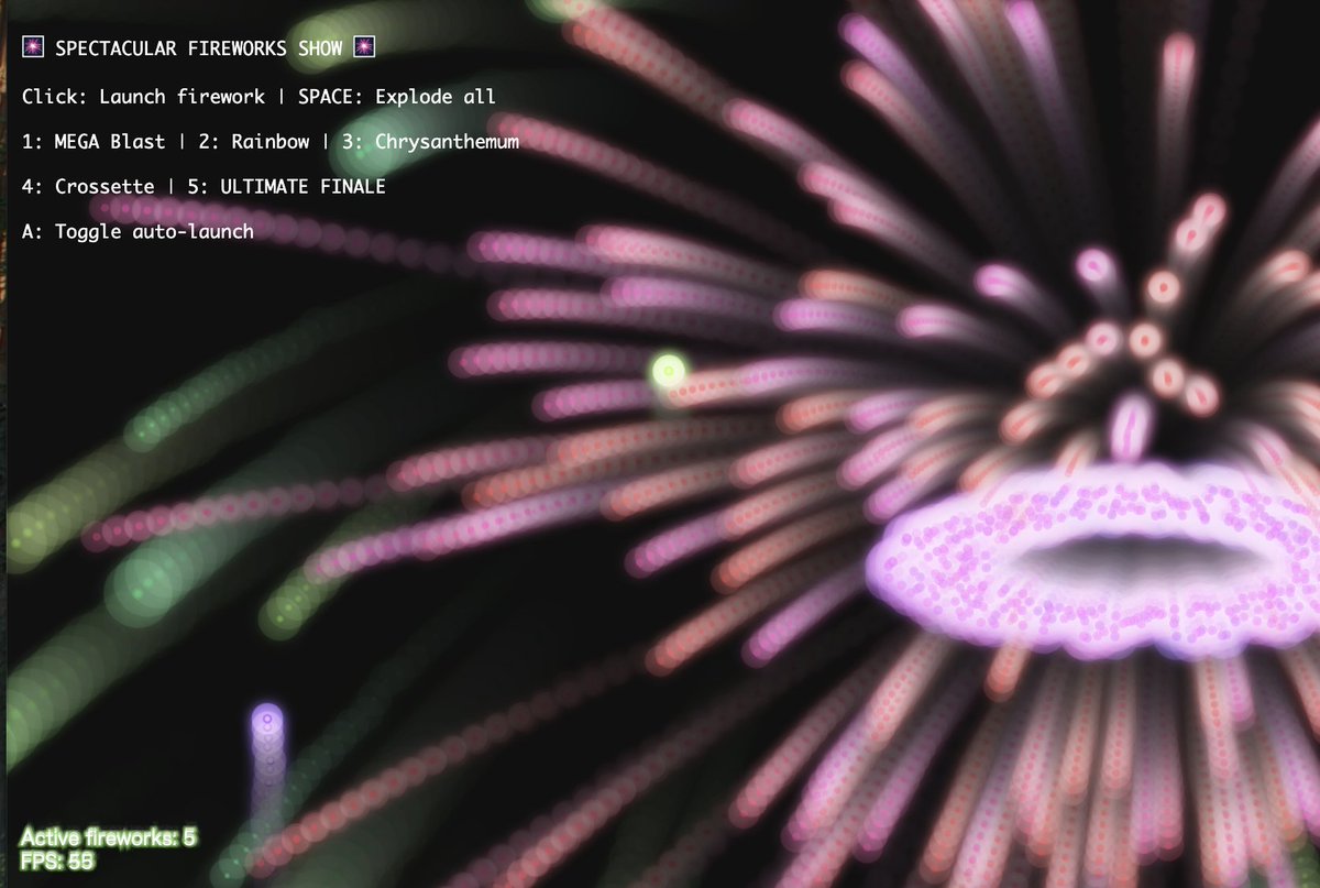karaage0703's tweet image. ゲーミングWeb花火 #creativecoding花火大会 
karaage0703.github.io/daily-creative…