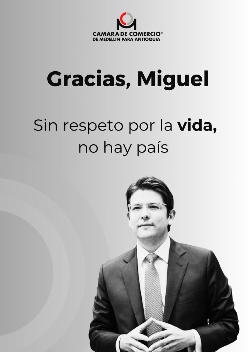CamaraMedellin's tweet photo. La vida de Miguel Uribe estuvo marcada, desde su infancia, por la violencia y, a pesar de ella, por la convicción de que no se puede declinar en la búsqueda de un país mejor.🕊️ https://t.co/FJrRAu3DuB