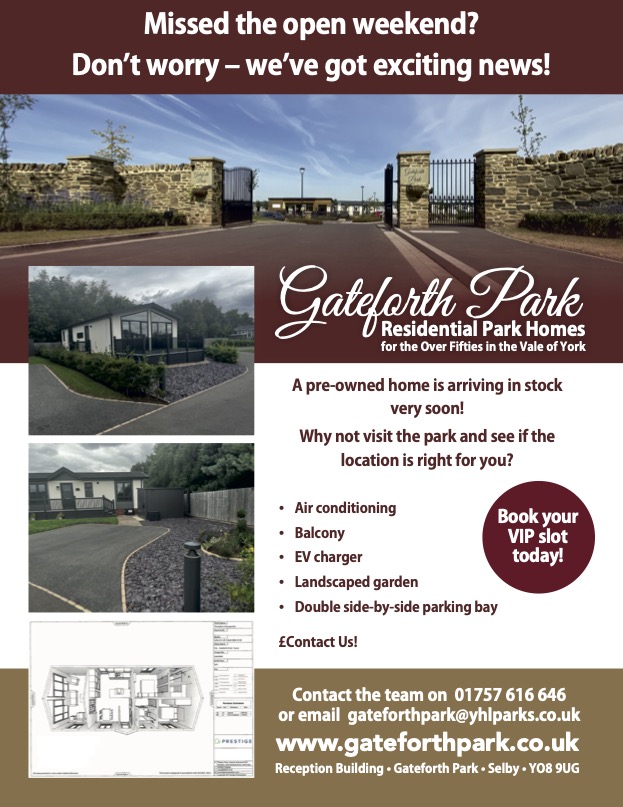 GateforthPark's tweet image. Did you miss our Open Weekend?  Not to worry, we offer private VIP tours – so why not visit the park and see if the location is right for you?

✨ Plus – we have a pre-owned home arriving in stock very soon!
Call our team on 01757 616646 today!

#gatedcommunity #residentialpark