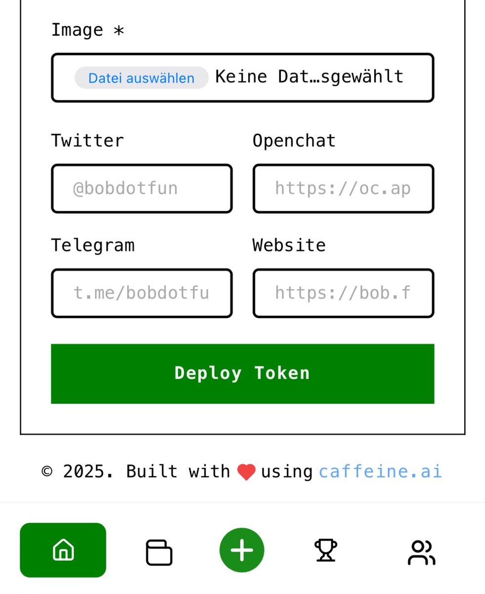 $BOB launchpad was created with <a href="/caffeineai/">caffeine</a> $ICP