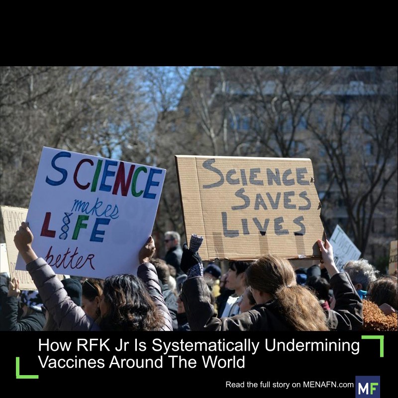 MENAFN's tweet image. How RFK Jr Is Systematically Undermining Vaccines Around The World #Systematically #Undermining #Vaccines #Around #World #Vaccines #Pills #Doctor #Hospital #Pandemic dlvr.it/TMQbkR