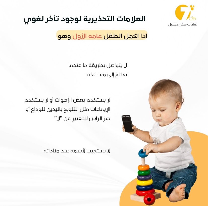 sevendecibel's tweet photo. هناك مهارات لغوية لكل مرحلة عمرية للطفل، في حال عدم اكتساب هذه المهارة قد تكون علامة تحذيرية لوجود تأخر لغوي، وهي كالآتي 

🚩 إذا أكمل الطفل عامه الأول https://t.co/HLGcAWTKEd