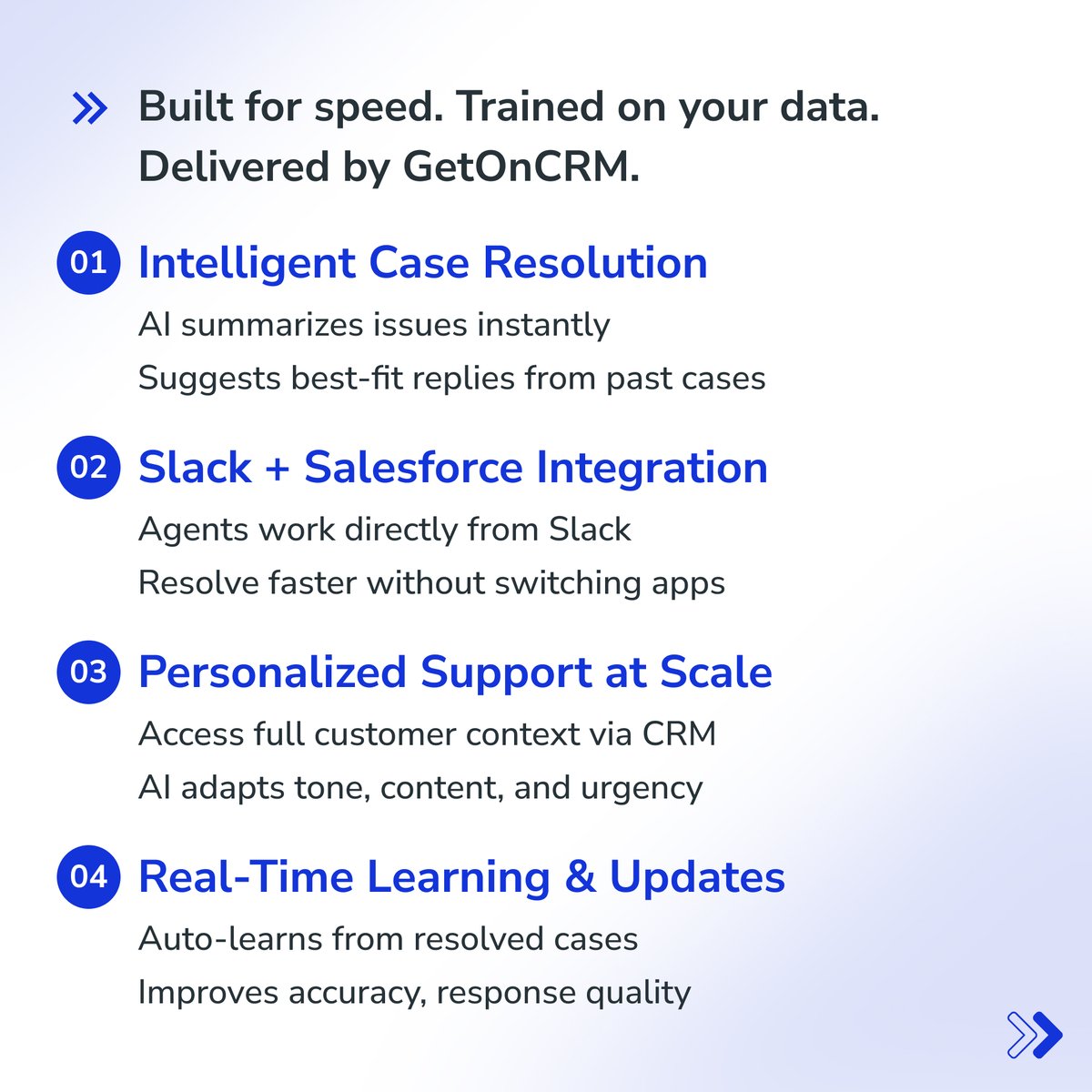 getoncrm's tweet photo. 🚀 Agentforce 3 + Salesforce CRM by GetOnCRM = Faster Resolutions + Higher Productivity + Fewer Escalations.

🔗 https://t.co/qIACw6gsnx

#Salesforce #CRM #AI #CustomerExperience https://t.co/W1w7Ai4FvA
