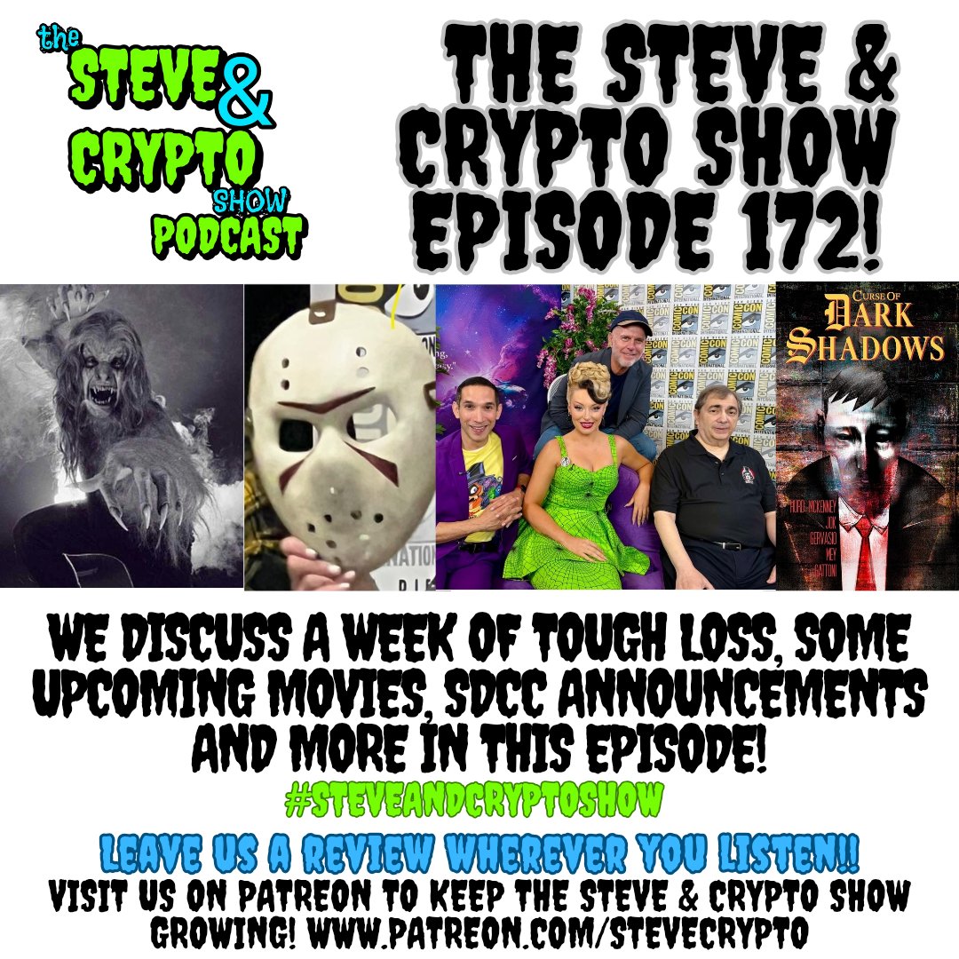 thestevestrout's tweet image. Check out the latest Steve &amp;amp; Crypto Show episode on Spotify, Apple, YouTube or wherever you listen to podcasts, or just swing by steveandcrypto.com 

Dont forget to rate, review, and share this episode! #SteveAndCryptoShow #podcasts #promotehorror #horrorpodcast #popculture