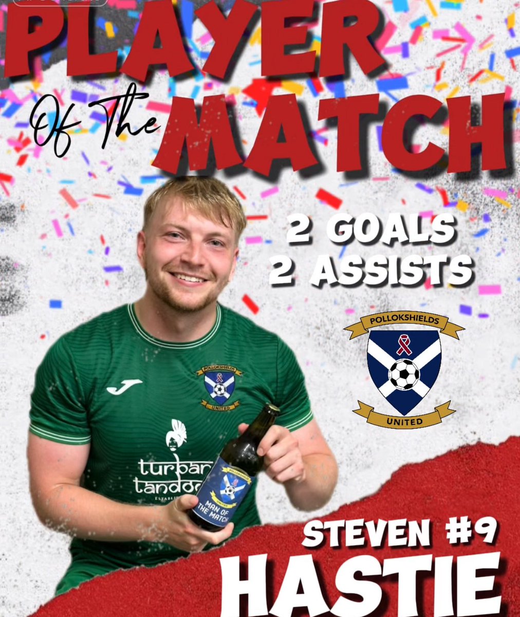 Pollokshields Utd FC (@pshieldsutd) on Twitter photo Shields get off to win in first game!!
9 Goal thriller….
🏆 <a href="/OnlySportLTD1/">Only Sport LTD</a> Premiership
⚽️ <a href="/poloniaglasgow/">AFC Polonia Glasgow</a> 4-5 Pollokshields
⚽️ Hastie x2, Chris, Taz & Taylor
⭐️ Hastie
Brilliant win especially since so many changes over summer months 💪💪 Shields get off to win in first game!!
9 Goal thriller….
🏆 <a href="/OnlySportLTD1/">Only Sport LTD</a> Premiership
⚽️ <a href="/poloniaglasgow/">AFC Polonia Glasgow</a> 4-5 Pollokshields
⚽️ Hastie x2, Chris, Taz & Taylor
⭐️ Hastie
Brilliant win especially since so many changes over summer months 💪💪