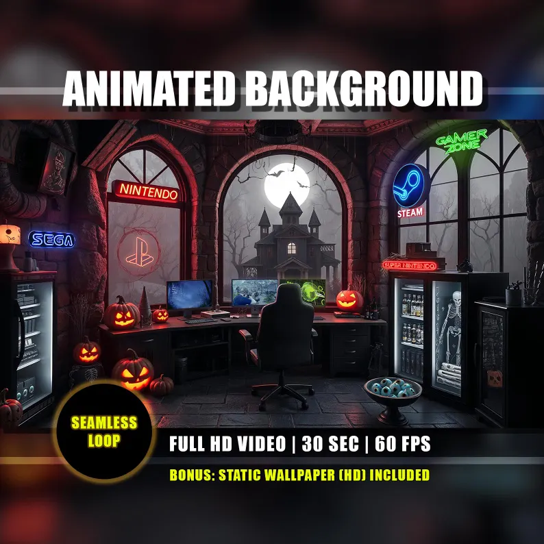 EternalStudioCo's tweet photo. ๐ฎ๐น๏ธ Level up your stream with this #SpookyGamerZone #animatedbackground! A #Halloween gaming setup with a haunted house view, Perfect for #smallstreamers looking for an eerie vibe!
https://t.co/kygYtqDdRu
#twitchoverlay #youtubebackground #streamerasset #loopingbackground https://t.co/hloe99Jh96