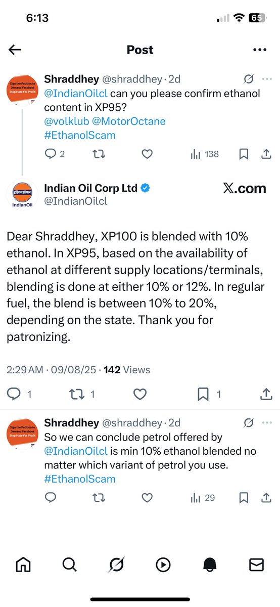 shraddhey's tweet photo. @volklub @VivashwanSingh @manoj_216 @IndianOilcl lied to me too. 

#EthanolScam https://t.co/XIg1xcnjcX