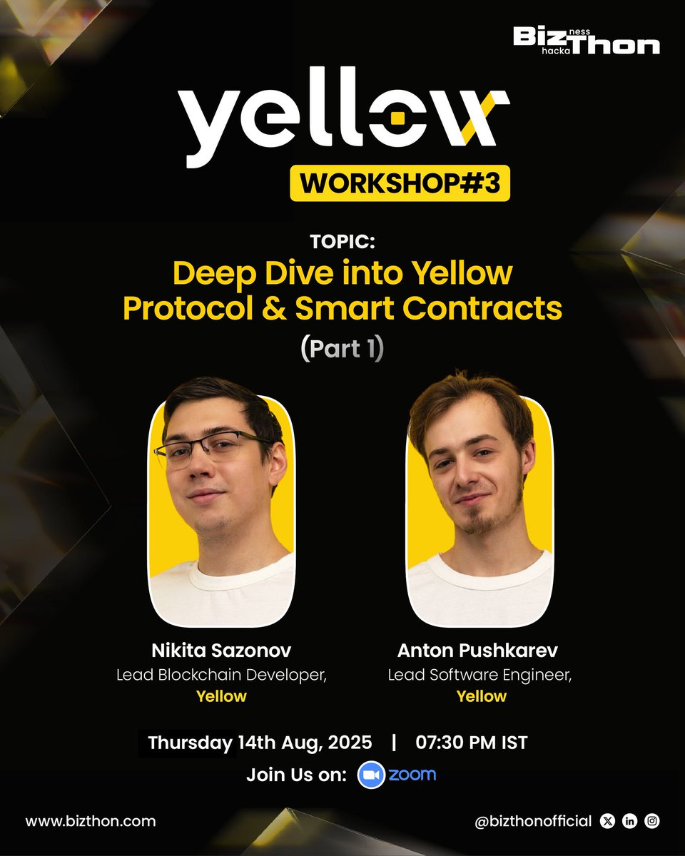 0xYellow_Navy's tweet image. 👷‍♀️🛠️ Builders, to the workshop! #Workshop3 is landing 🚀

Deep dive: Yellow Protocol + smart contracts (scalable, gasless dApp your wallet can breathe 😮‍💨) with @nksazonov from @Yellow.
Save your spot 🎟️ 

lu.ma/al75w2w3

Join 📢 t.me/+cp8ITQa-VRo3N…