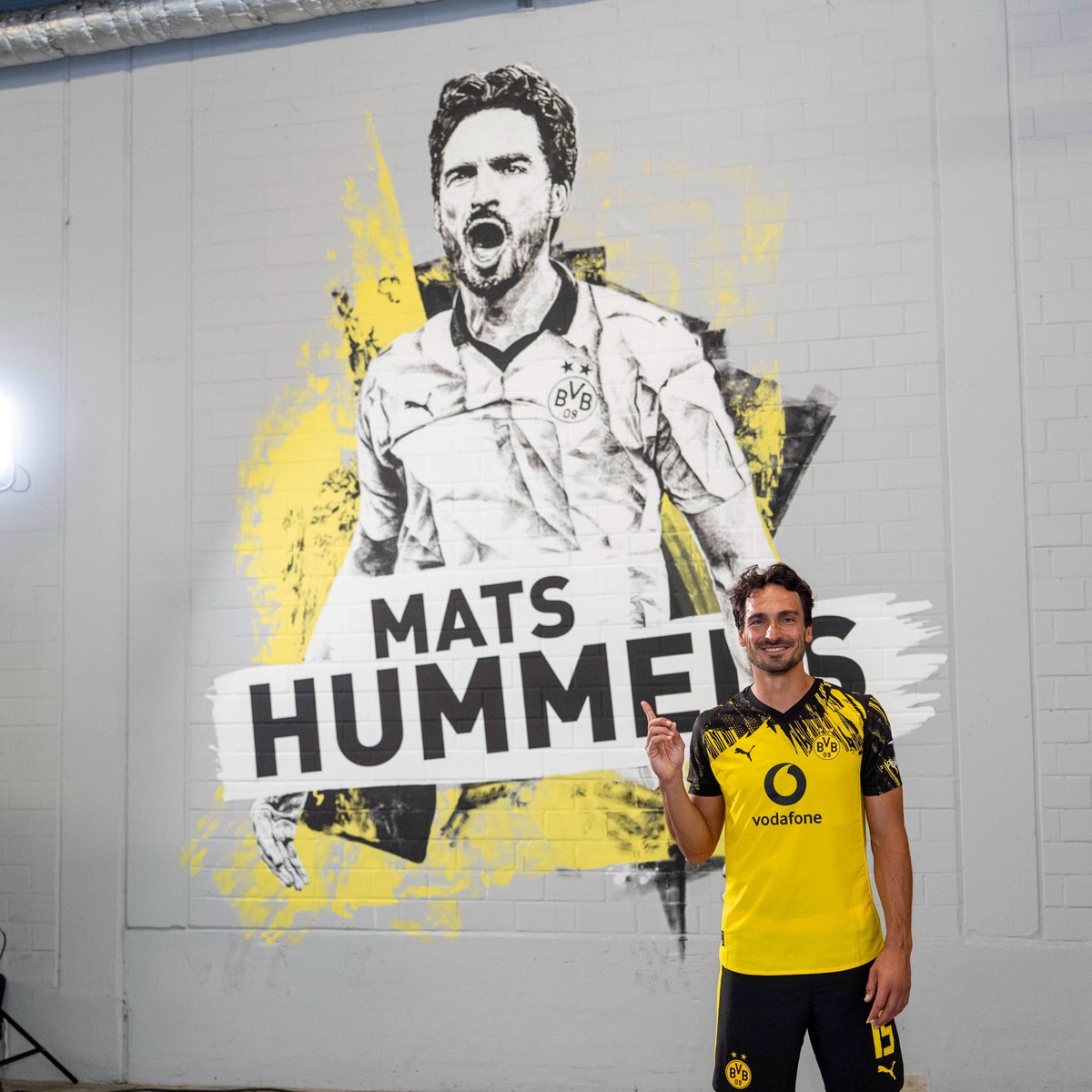 Mats Hummels ya tiene su mural en el Westfalenstadion.