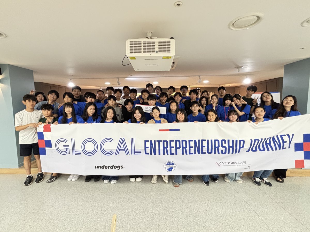 ud_global_Japan's tweet photo. 日韓40名の青少年が国境を越えて集結！

TOKYO SUTEAM協定事業として、社会課題を探求し解決のための起業アイデアを共同開発する実践型プログラム
「Glocal Entrepreneurship Journey 2025 韓国編」をタクトピアさんと一緒に開催しました✨

日韓各20名、計40名が4泊5日を共に過ごし、講義・現地学習・デモデイを通じてアイデアを形に。
この夏生まれた友情と発想は、冬の日本編でさらに開花します🌸

#起業教育  #GEJ2025 #CrossBorder