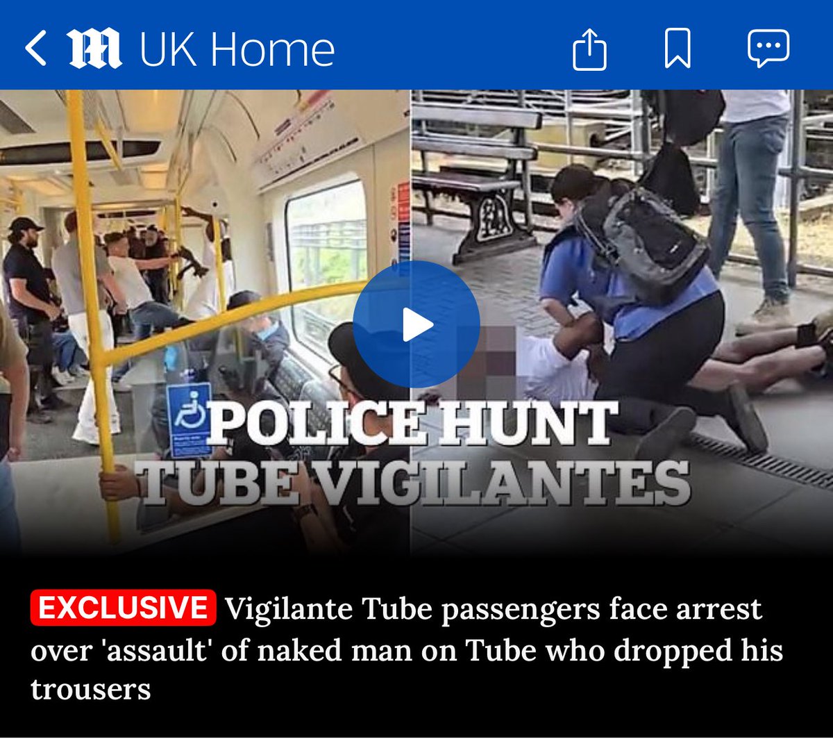 Darren Grimes (@darrengrimes_) on Twitter photo 🚨 NEW: Men who stopped a man from exposing himself in front of women and children are being punished. Protecting women is now a crime—but flashing at them is apparently fine in modern Britain. 🚨 NEW: Men who stopped a man from exposing himself in front of women and children are being punished. Protecting women is now a crime—but flashing at them is apparently fine in modern Britain.