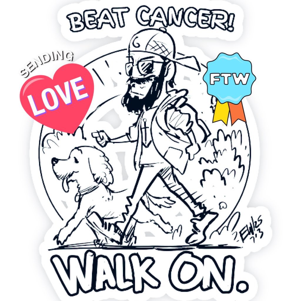 BEAT CANCER WALK 70! Rufus &amp; I will keep walking until we Beat this cancer! 
Support and look good at the same time🫂thegrumpybeard-shop.fourthwall.com
Big bushy beard hugs
WALK ON!// TheGrumpyBeard 🫂❤️👊🏼
I’m going to beat this stage four cancer into submission!👊🏼 youtube.com/shorts/uNk3LlL…