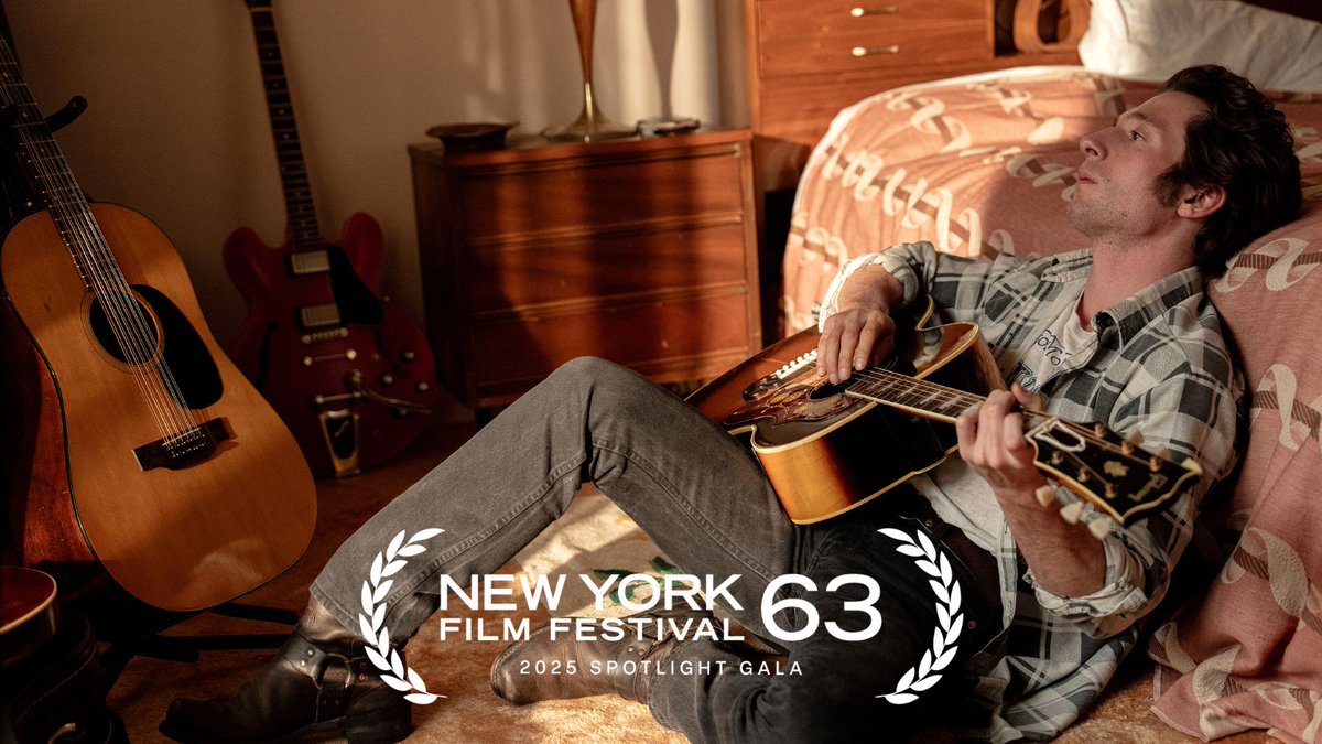 TheNYFF's tweet photo. We’re thrilled to announce Scott Cooper’s SPRINGSTEEN: DELIVER ME FROM NOWHERE as the Spotlight Gala selection of #NYFF63. 

At the premiere presentation on Sunday, September 28, Cooper and cast members Jeremy Allen White, Jeremy Strong, and Odessa Young will be in attendance, along with Bruce Springsteen.

NYFF is presented in partnership with @ROLEX

Learn more: https://t.co/BQgN792I2n