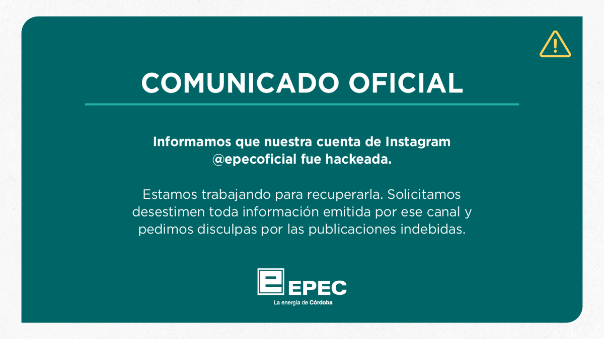 EpecOficial's tweet image. ⚠️ Información importante