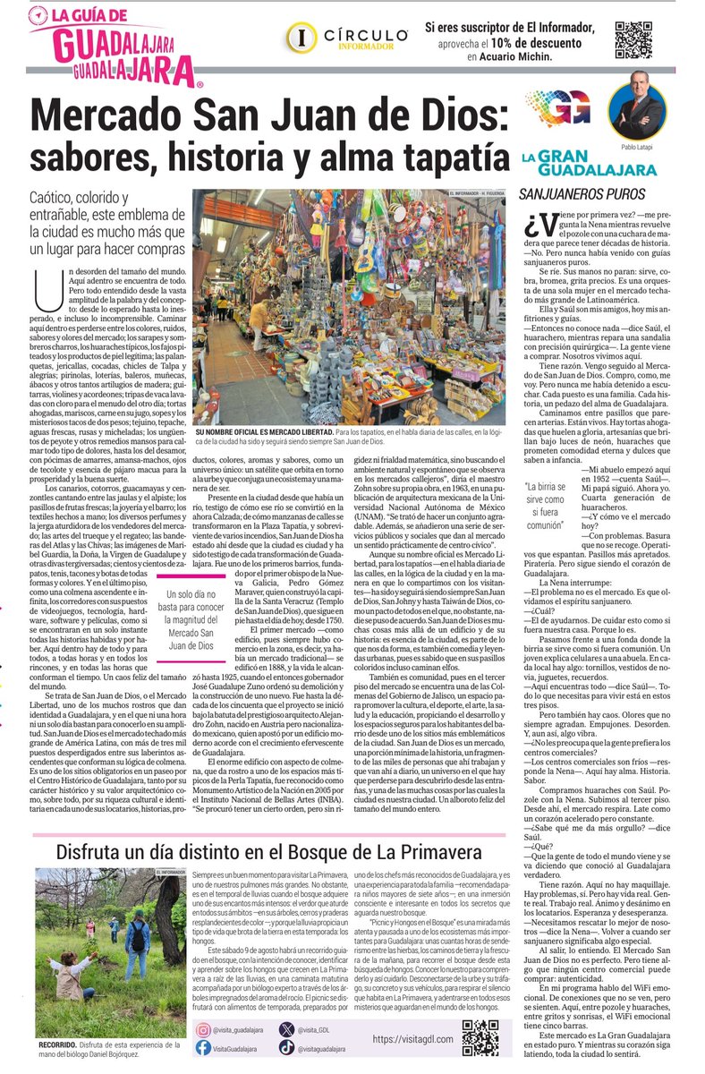 Pablo Latapí (@pablolatapi) on Twitter photo Visité el Mercado San Juan de Dios y platique con 'Sanjuaneros' puros... Al salir lo entendí todo de #LaGranGuadalajara
Aquí les cuento todo en <a href="/info_opinion/">EL INFORMADOR IDEAS</a> de <a href="/informador/">𝐄𝐋 𝐈𝐍𝐅𝐎𝐑𝐌𝐀𝐃𝐎𝐑</a>
👇👇
lc.cx/L0bmBb Visité el Mercado San Juan de Dios y platique con 'Sanjuaneros' puros... Al salir lo entendí todo de #LaGranGuadalajara
Aquí les cuento todo en <a href="/info_opinion/">EL INFORMADOR IDEAS</a> de <a href="/informador/">𝐄𝐋 𝐈𝐍𝐅𝐎𝐑𝐌𝐀𝐃𝐎𝐑</a>
👇👇
lc.cx/L0bmBb