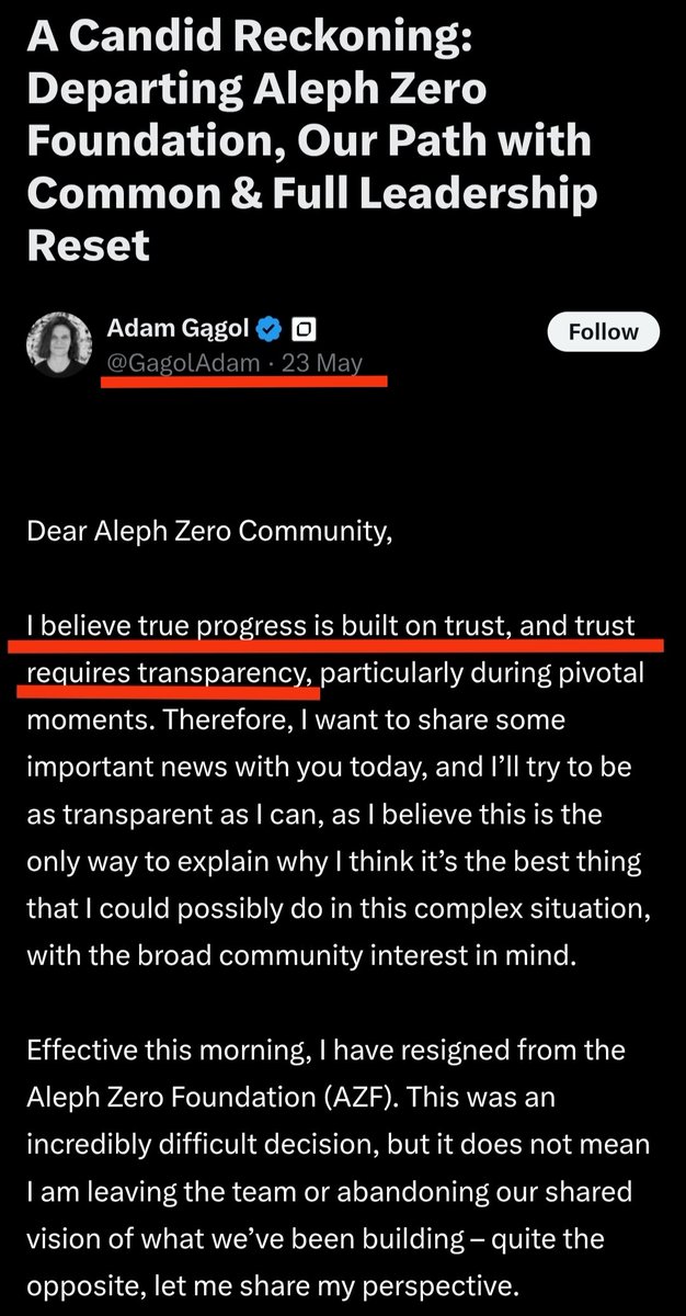 GShillver's tweet image. @Aleph__Zero failed because @cardinal_hq set it up to fail. Simple as that. They blew all the funds, did not finish any work, made paper partnerships that amounted to nothing, then ultimately dumped on the $Azero community. Funds would have unlocked 14 days before the news drop!