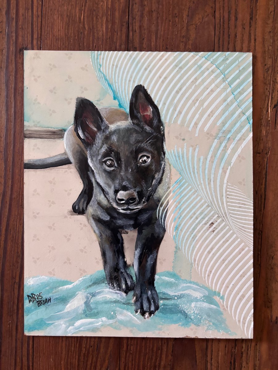 so here i am - my name is BRIAH.
my owners are <a href="/mrzrishel/">Jenn Rishel</a>  and <a href="/RackhamRishel/">Rackham Rishel</a> 
i ve heared they might want to get that pic of myself.
i ve also heared there is a coin called <a href="/BriahOnPulse/">Briah On Pulsechain</a> 
lookin really good. To be honest this piece of art is better then all the coins and NFts...