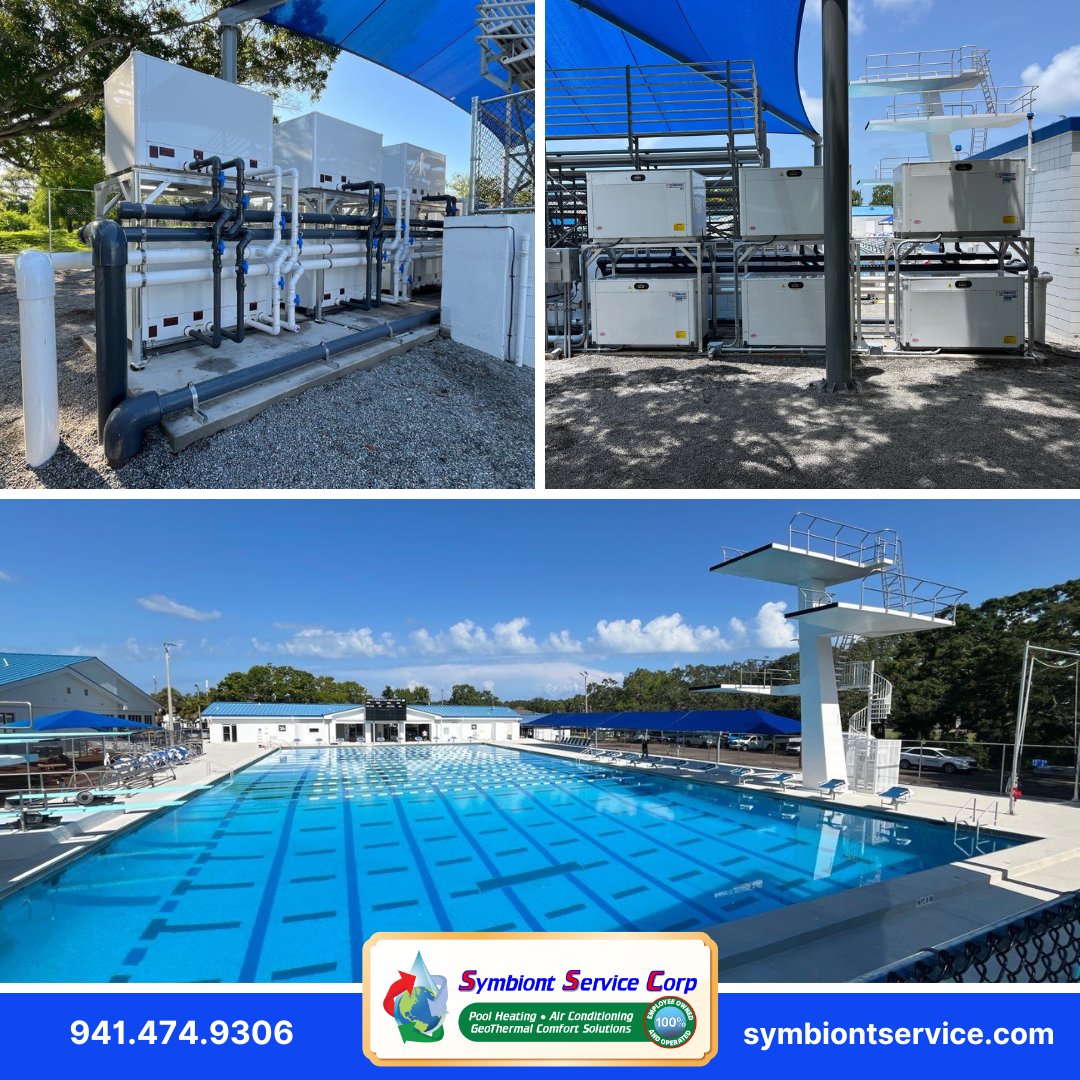 symbiontservice's tweet image. The Olympic-size pool at the Southwest Recreation Complex in Largo, FL, just got new SYMBIONT PH215 #GeoThermal units, ready to provide efficient heat in winter, and cool in summer.

See why they’ve trusted us since 2001.
👉symbiontservice.com/2025/08/08/cit…
#PoolHeating #FloridaPools