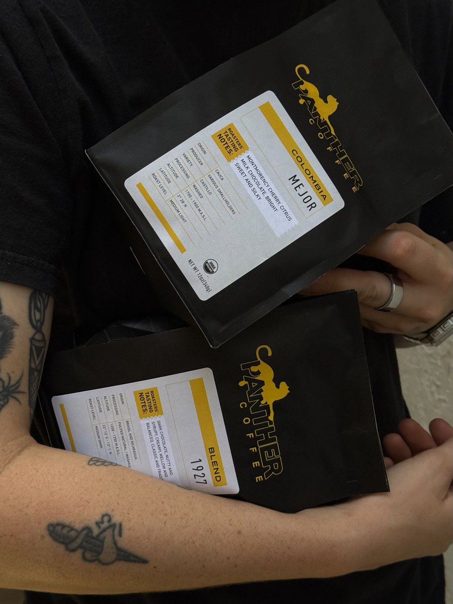 Can’t swing by the stores? 
No problem, let Panther Coffee come to you!
Order your favorite single origins and blends at panthercoffee.com and we’ll ship them to your door. We’ll even grind them for your brew method of choice!
Stock up, because orders over $50 ship FREE.