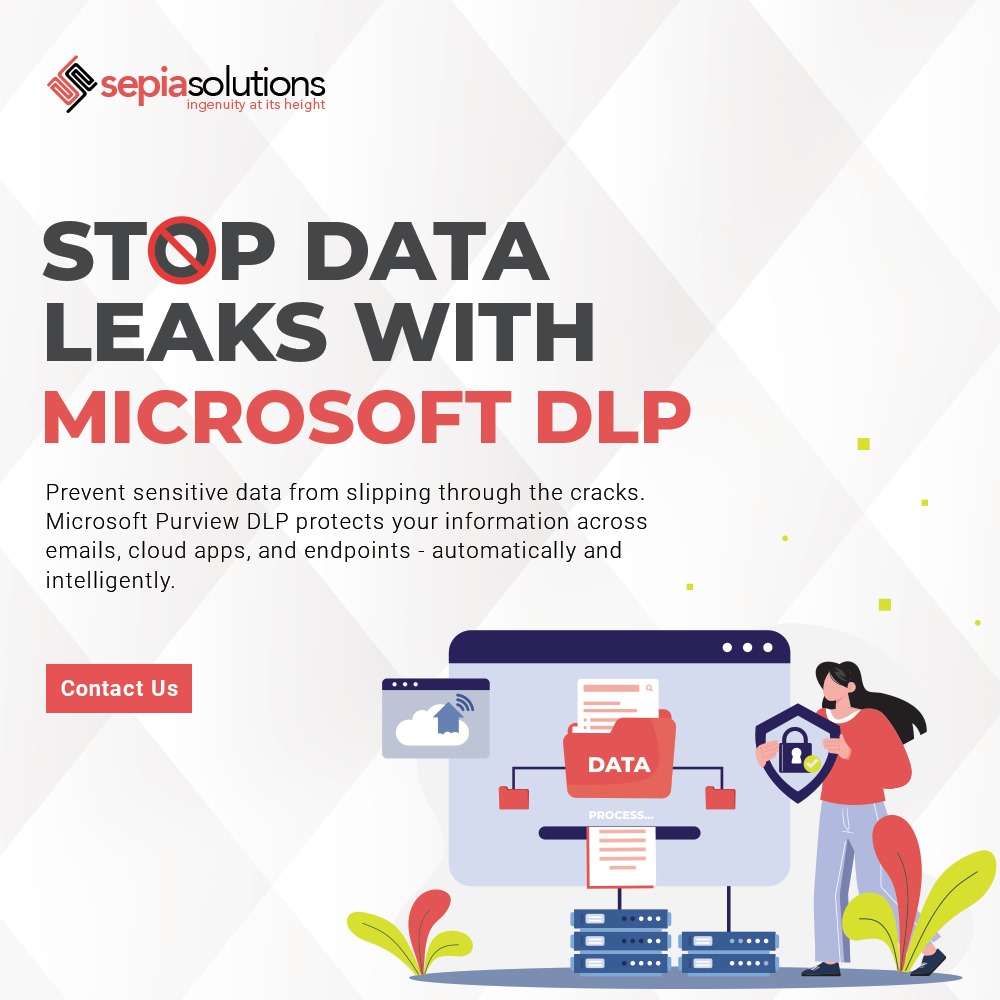 SepiaSolutions's tweet image. Ever wonder where your company’s data could end up?

With Microsoft Purview DLP, implemented by Sepia Solutions, your data stays safe.

✅ Detect threats 
✅ Prevent leaks
✅ Protect reputation

#StaySecure #SepiaSolutions #MicrosoftDLP #Cybersecurity #CloudApps #Microsoft365