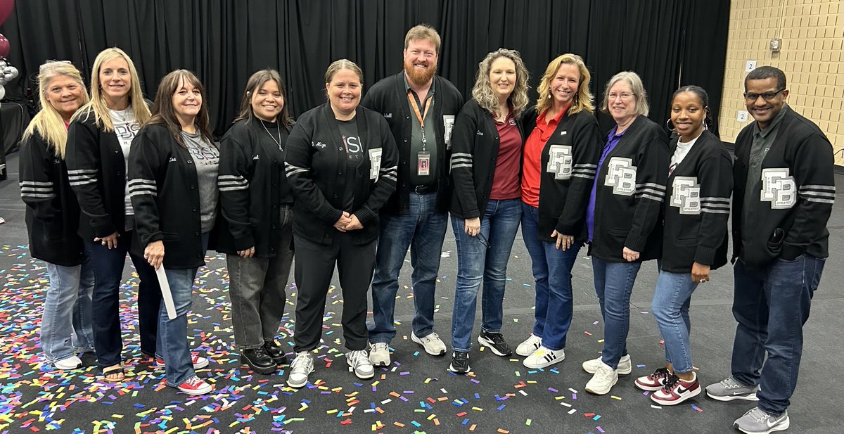 FBISDAthletics's tweet photo. The Dream Team is looking forward to another great year! FBISD Athletics is in great hands! Thank you Todd Dillingham for supporting our team with these awesome letterman sweaters! https://t.co/TZMs8noewS