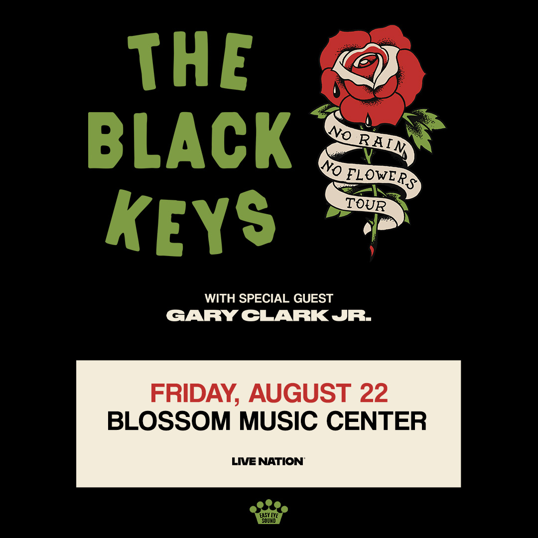 🤘 We've got your tickets to <a href="/theblackkeys/">The Black Keys</a> on their "No Rain, No Flowers" tour with the incredible <a href="/GaryClarkJr/">Gary Clark Jr</a> coming to <a href="/BlossomMusicCtr/">Blossom Music Center</a> August 22nd courtesy of <a href="/LiveNation/">Live Nation</a>. Want to win? Tune in weekdays  at 9:10am, 1:10pm &amp; 4:10pm for your chance!