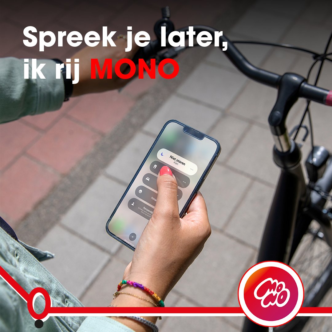 📵 MONO rijden: minder afleiding = meer veiligheid.
📊 Kans op een ongeval: 2x zo groot bij bellen. onderweg een tekst lezen of typen vergroot die kans 6 keer! 
Gebruik de gratis toolkit en help mee om MONO zichtbaar te maken:👉 maakeenpuntvannul.nl/material-categ…