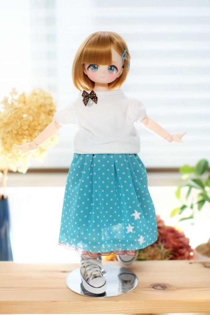ninari_san's tweet photo. お洋服はHTD大阪10より #Violet_Scale さんの作品、チョコミントカラーのカットソーセット。
現地でぱっと目に留まったとても好きな色とふんわりしたシルエット、可愛らしくてお気に入りです⭐️
ありがとうございました😆 https://t.co/RJ84v95HQI