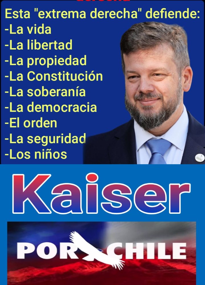 Alberto Cobo 🇨🇱 #ChileNoCaerá (@benavidesmunoz) on Twitter photo <a href="/Diego_Schalper/">Diego Schalper 🇨🇱</a> <a href="/evelynmatthei/">Evelyn Matthei</a> Todos Sabemos que Cadem Miente.
Se Viene Kaiser Presidente
#FuerzaKaiser <a href="/Diego_Schalper/">Diego Schalper 🇨🇱</a> <a href="/evelynmatthei/">Evelyn Matthei</a> Todos Sabemos que Cadem Miente.
Se Viene Kaiser Presidente
#FuerzaKaiser