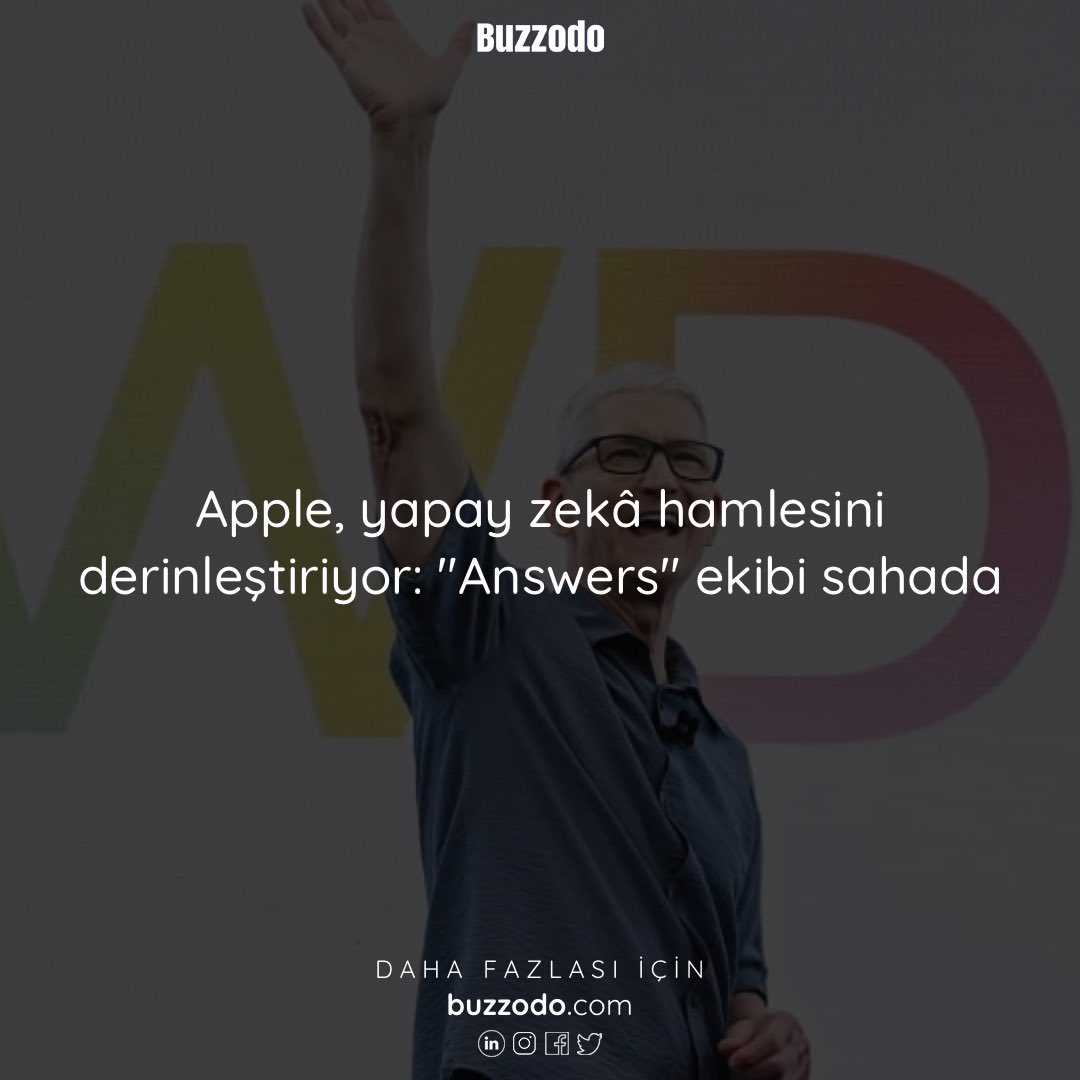 buzzodo's tweet photo. Apple, yapay zekâ hamlesini derinleştiriyor: “Answers” ekibi sahada #apple #answers https://t.co/EPhf5KREk9