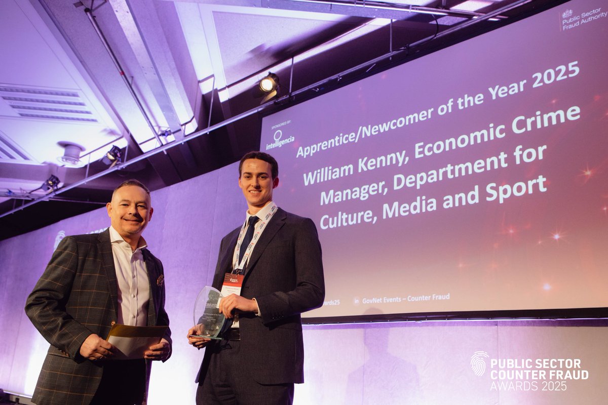 GovNet Fraud (@govcounterfraud) on Twitter photo William Kenny (<a href="/DCMS/">Department for Culture, Media and Sport</a>) took home the 2025 #FraudAward for Apprentice or Newcomer of the Year 🌟
He’s already managing complex cases, challenging with integrity, and pushing forward stalled initiatives. A standout early-career talent!
#PublicSector #FraudFighter William Kenny (<a href="/DCMS/">Department for Culture, Media and Sport</a>) took home the 2025 #FraudAward for Apprentice or Newcomer of the Year 🌟
He’s already managing complex cases, challenging with integrity, and pushing forward stalled initiatives. A standout early-career talent!
#PublicSector #FraudFighter