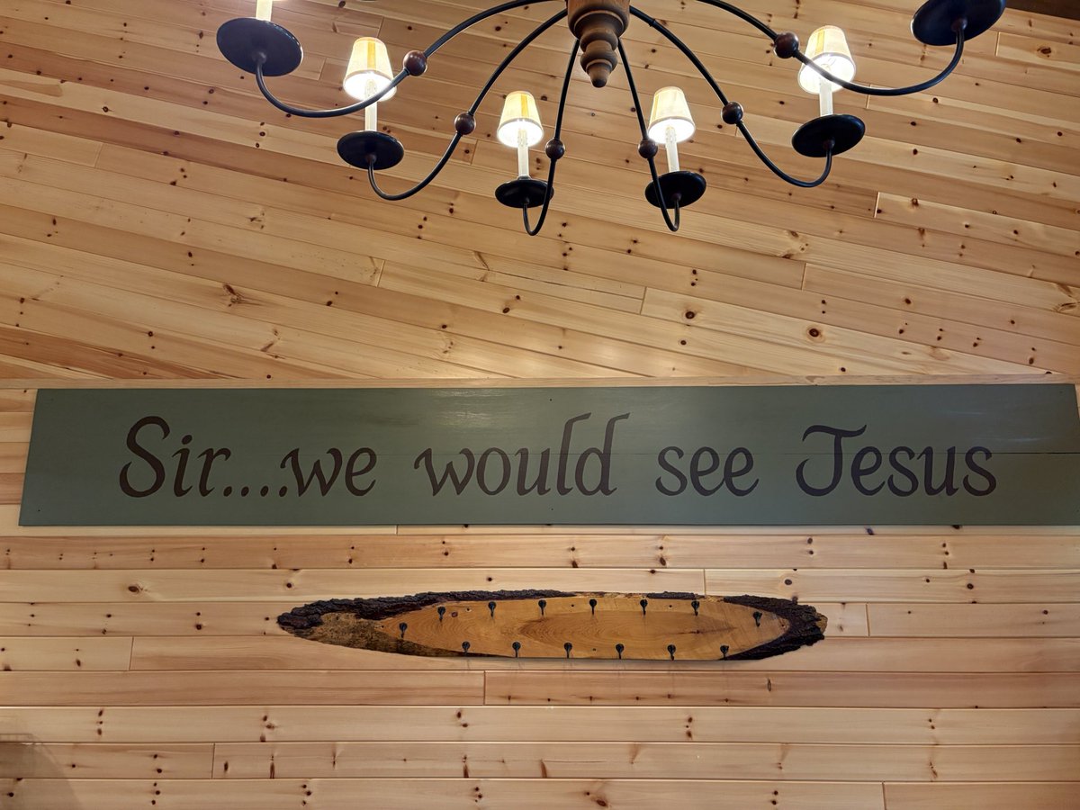 Not a bad sign for the lobby at a Christian camp!