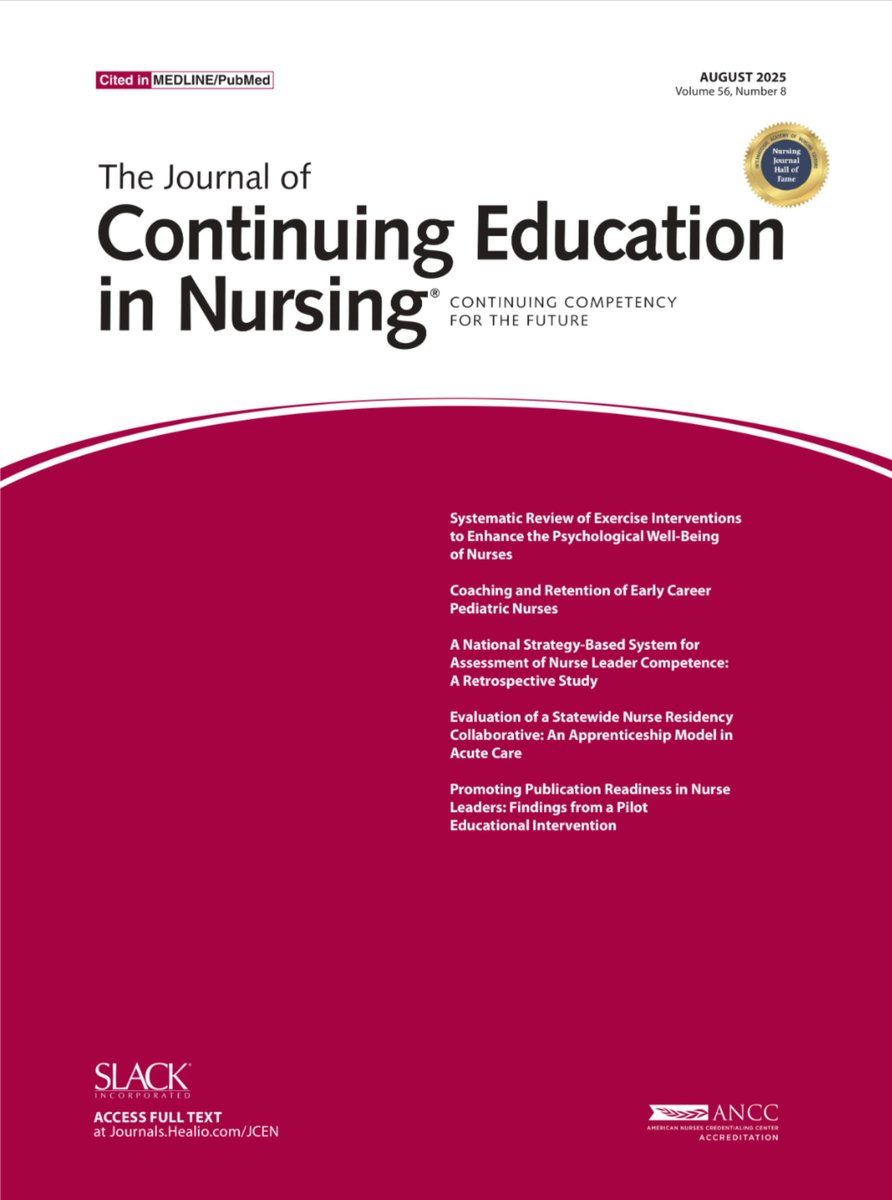 Early career nurses with 1 to 2 years of experience are offered minimal structured support after onboarding. A study was conducted to determine whether career coaching would increase retention of pediatric nurses. 

Read more: tinyurl.com/yze6wabx

 #nursingeducation