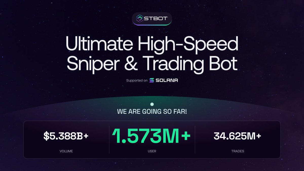 🚀 1.5+ MILLION DEGENS CHOSE TO TRADE WITH STBOT

From day one till now, it’s been all for the frens, by the frens.

Without you, there’s no SolTradingBot.
With you, there’s no limit 🤜
Thanks once again, legends.

Let’s cook: chromewebstore.google.com/detail/stbot-s…