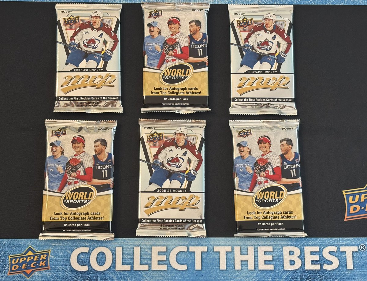 Doug Plagens (@dougplagens) on Twitter photo GIVEAWAY!
β25-26 <a href="/UpperDeckSports/">Upper Deck</a> MVP & 2025 World of Sports are out NOW!
For a chance to win the 6 HOBBY PACKS pictured:
1. Follow me <a href="/DougPlagens/">Doug Plagens</a> & <a href="/UpperDeckSports/">Upper Deck</a>
2. Like & repost this post
3. Tag 2 friends in the comments
Winner will be chosen Thursday 8/14! GIVEAWAY!
β25-26 <a href="/UpperDeckSports/">Upper Deck</a> MVP & 2025 World of Sports are out NOW!
For a chance to win the 6 HOBBY PACKS pictured:
1. Follow me <a href="/DougPlagens/">Doug Plagens</a> & <a href="/UpperDeckSports/">Upper Deck</a>
2. Like & repost this post
3. Tag 2 friends in the comments
Winner will be chosen Thursday 8/14!