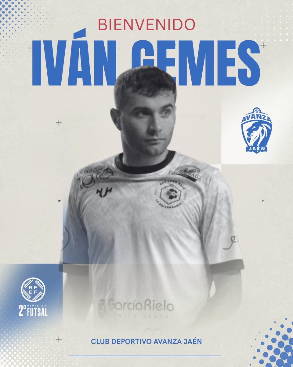 🦁 ¡Bienvenido, <a href="/GemesIvan/">Ivangemes_02</a>! 💙

🔝El jugador cordobés procedente del ADC Lugo Sala es desde hoy nuevo jugador de Avanza Jaén, donde competiremos por primera vez en nuestra historia en Segunda División.

🔗 f.mtr.cool/lveugfuvig

#CorazónyGarra #avanzajaén