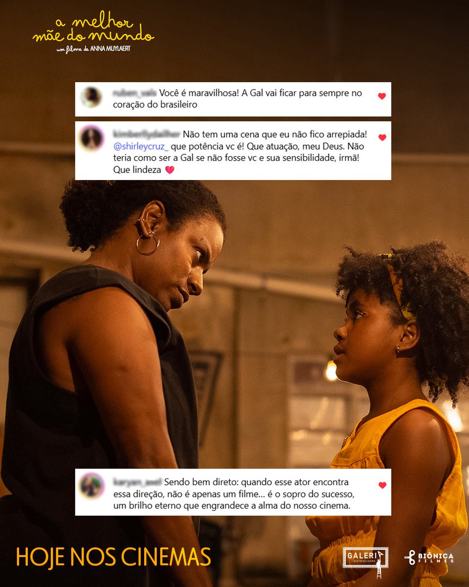 maisgaleria's tweet photo. A voz mais importante de todas é a de vocês. ❤️ 

Estamos recebendo uma onda de carinho sobre #AMelhorMãeDoMundo.  

O filme de @annamuylaert, que também conta com atuações de @seujorge e muitos outros nomes de peso está em cartaz! Garanta já seu ingresso! https://t.co/v4I8rtQ4tr