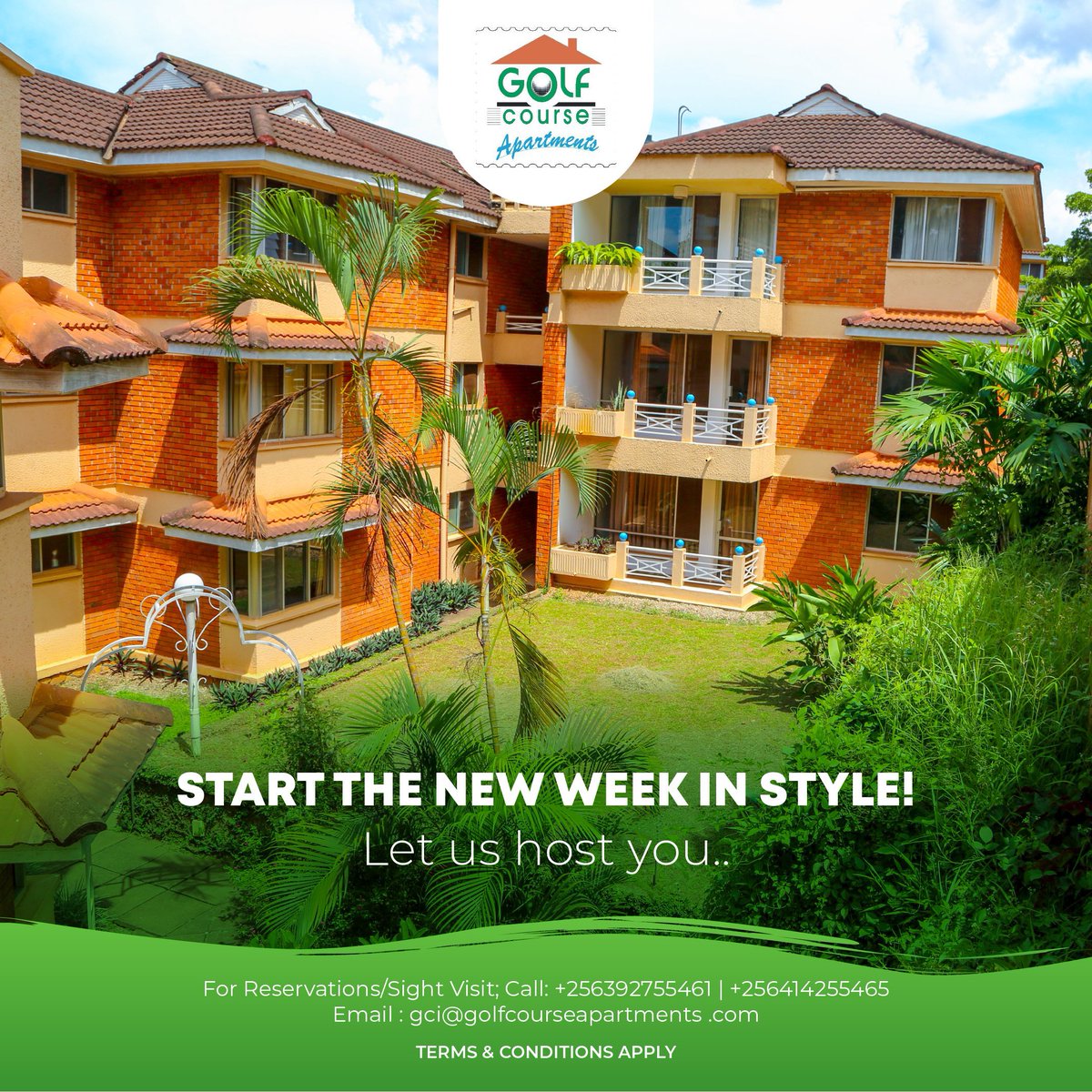 GolfCourseApart's tweet image. New Week, Endless Possibilities! 
Open the door to a memorable stay only at Golf Course Apartments and relish an unforgettable experience everyday. 

To book or sight visit, Call: +256392755461 | Email : gci@golfcourseapartments .com 

#Golfcourse #Homes #Apartments #Airbnb
