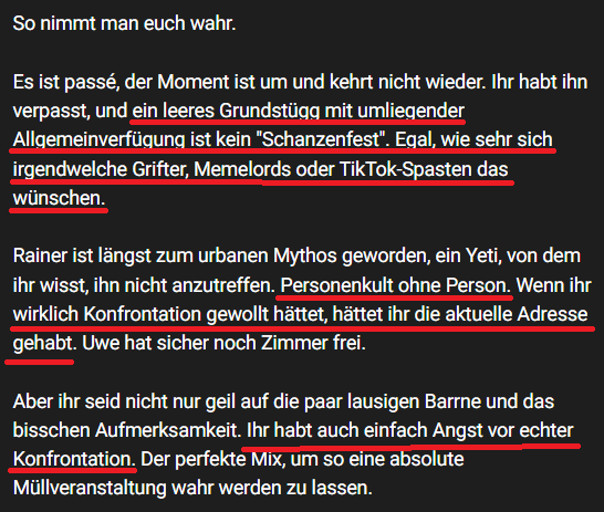 x_tomazzo_x's tweet photo. #Drachenlord #RainerWinkler #Mein_Kosmos

Auf Schanzenwatch-B. wurde das ganze Elend des Schanzenfest 2025, perfekt zusammen gefasst.

Früher wurde der Lord aufgesucht, um ihn direkt zu konfrontieren. Diese feigen 2025 TikTok Bastarde wissen nicht mal, wo Rainer überhaupt wohnt. https://t.co/YJbE3qtOdM
