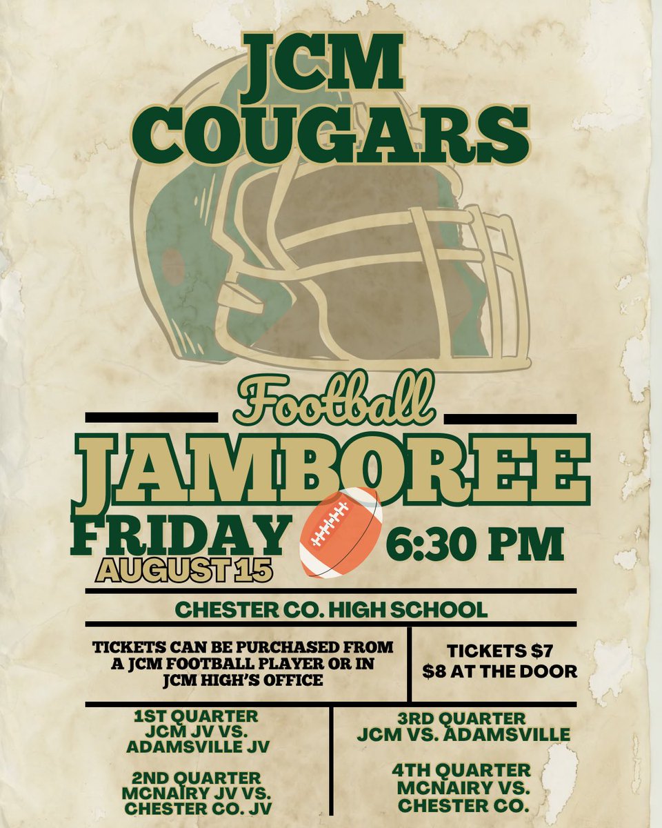 Jackson Central-Merry High School (@jcmcougars) on Twitter photo Join us Friday at Chester Co. for a Football Jamboree! Goooo Cougars! #BuiltOnLegacyDrivenByPurpose <a href="/RamonicaD/">Ramonica S. Dorsey</a> <a href="/ap_baker1/">Broderick L. Baker, Ed.S.</a> <a href="/CoachEritTurner/">Erit Turner</a> <a href="/JMCSchools/">Jackson-Madison County Schools</a> <a href="/JCM_ECH/">JCMEarlyCollegeHigh</a> <a href="/JmcssA/">JMCSSAthletics</a> Join us Friday at Chester Co. for a Football Jamboree! Goooo Cougars! #BuiltOnLegacyDrivenByPurpose <a href="/RamonicaD/">Ramonica S. Dorsey</a> <a href="/ap_baker1/">Broderick L. Baker, Ed.S.</a> <a href="/CoachEritTurner/">Erit Turner</a> <a href="/JMCSchools/">Jackson-Madison County Schools</a> <a href="/JCM_ECH/">JCMEarlyCollegeHigh</a> <a href="/JmcssA/">JMCSSAthletics</a>