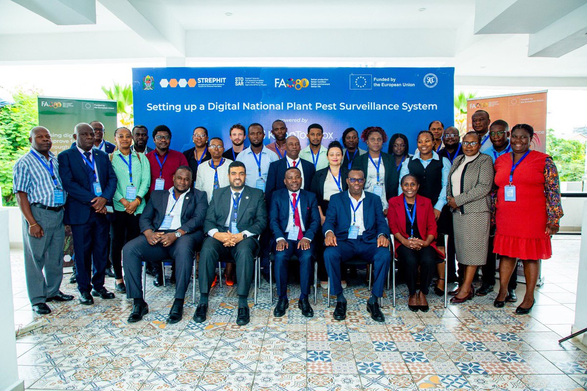 FAOTanzania's tweet photo. Regional innovation in action!
Today marks the opening of the Digital Plant Pest Surveillance Workshop in Dar es Salaam.
SADC NPPOs unite to strengthen phytosanitary systems using #KoboToolbox
Driving regional integration for global impact.
#STREPHIT #STOSARIII @EUinTZ https://t.co/qfsLfX9q1p