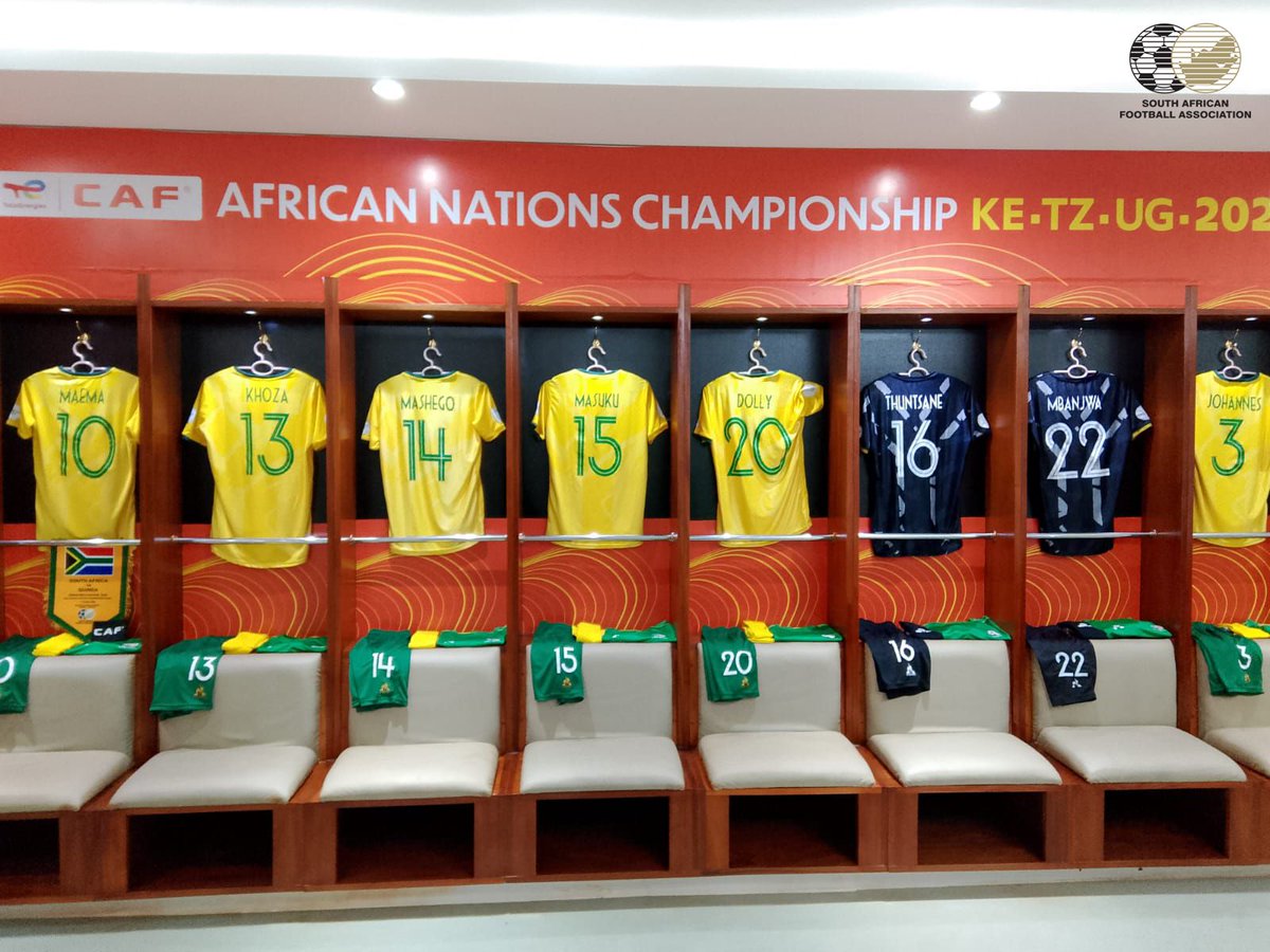BafanaBafana's tweet image. African Nations Championship 
Group C
South Africa vs Guinea

The South Africa changeroom before kick-off