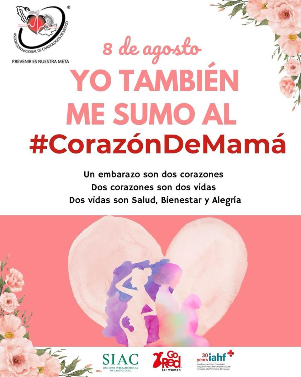 ANCAM México (@ancam_mexico) on Twitter photo 🩷🤰Es momento de Concientizar a la población de las Américas sobre las enfermedades cardiovasculares en el embarazo, la importancia de los cuidados , la pesquisa de factores de riesgo cardiovasculares y el control con cardiología y un equipo cardio obstétrico. 🩷🤰Es momento de Concientizar a la población de las Américas sobre las enfermedades cardiovasculares en el embarazo, la importancia de los cuidados , la pesquisa de factores de riesgo cardiovasculares y el control con cardiología y un equipo cardio obstétrico.