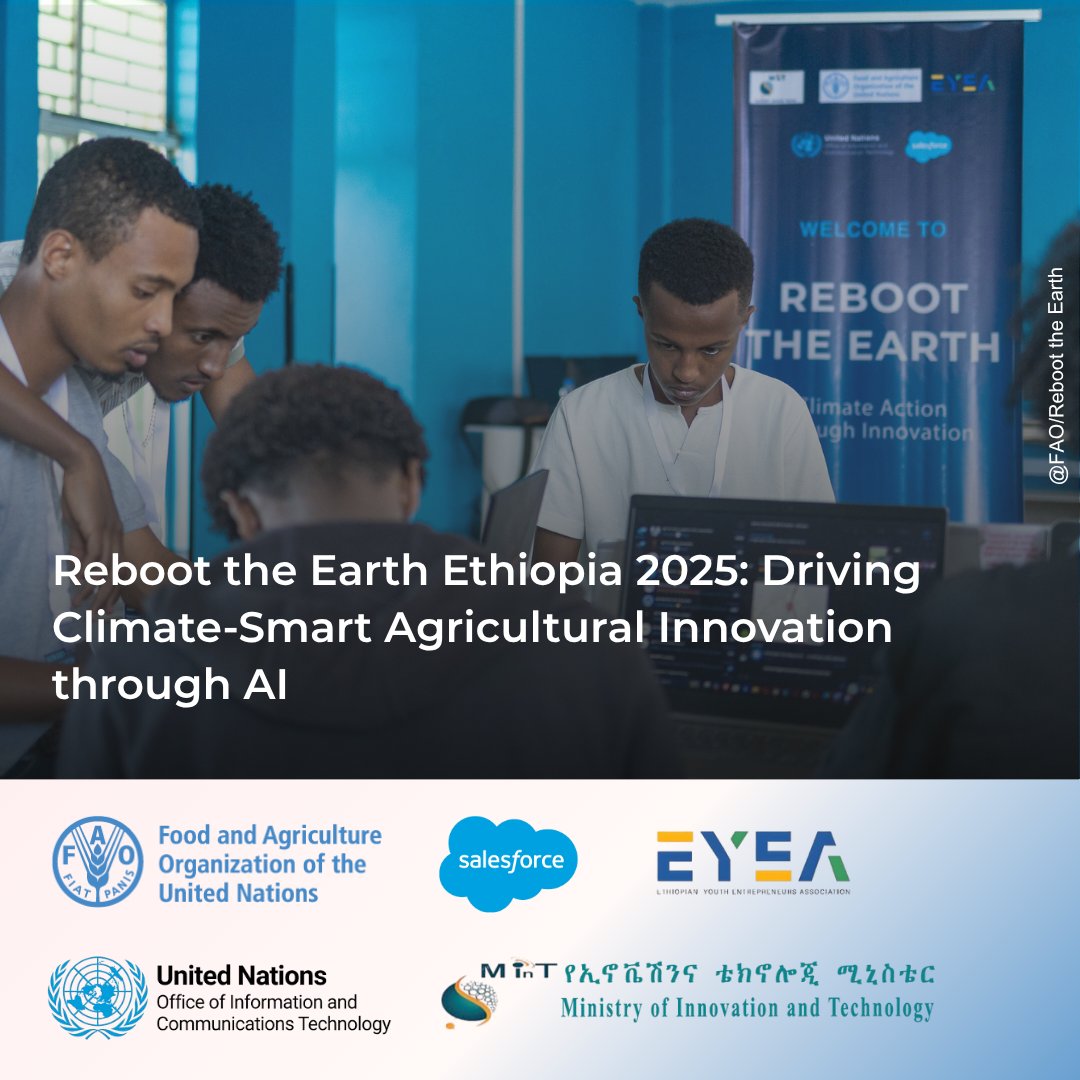 FAO e-Agriculture (@faoeagriculture) on Twitter photo 🤖 AI for climate-smart agriculture: #RebootTheEarth Ethiopia 2025 made waves Aug 9–10.
Get ready for the global stage in Rome, Oct 13–14 <a href="/FAO/">Food and Agriculture Organization</a> HQ
Be part of the future! 👉 lnkd.in/dYKAsTJU
#AgInnovation #AgTech 🤖 AI for climate-smart agriculture: #RebootTheEarth Ethiopia 2025 made waves Aug 9–10.
Get ready for the global stage in Rome, Oct 13–14 <a href="/FAO/">Food and Agriculture Organization</a> HQ
Be part of the future! 👉 lnkd.in/dYKAsTJU
#AgInnovation #AgTech